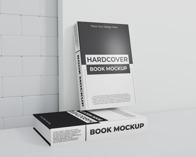 PSD minimalist book cover mockup