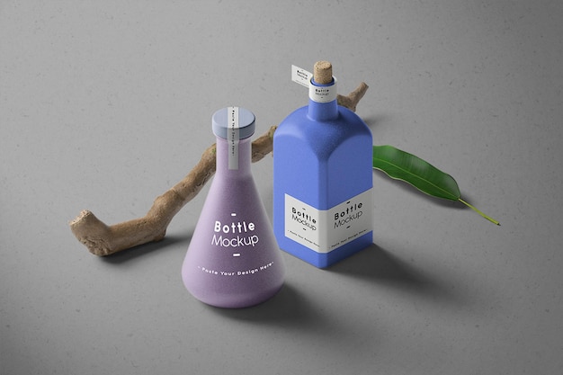 PSD minimalist bottle mockup