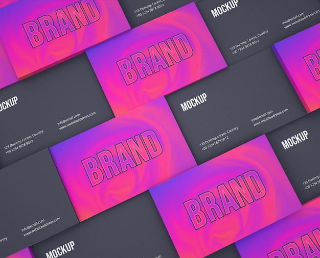 PSD minimalist brand identity lots business card mockup