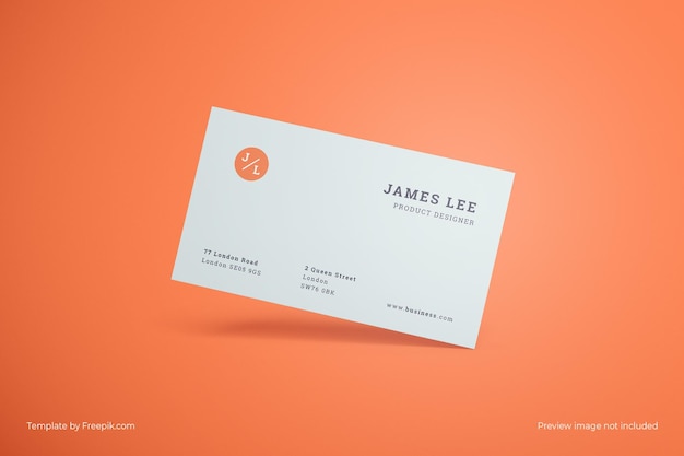 Minimalist business card mockup