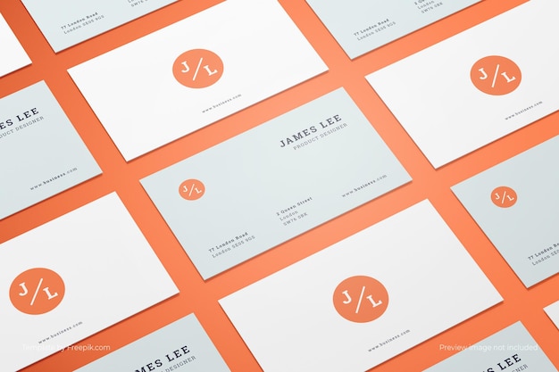 Minimalist business card mockup