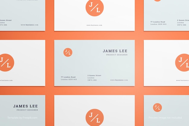 PSD minimalist business card mockup