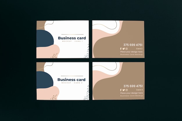 Minimalist business card mockup