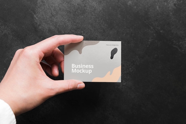 PSD minimalist business card mockup