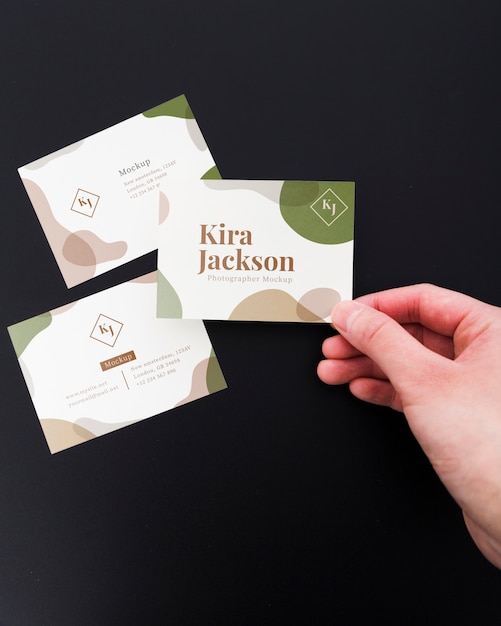 PSD minimalist business card mockup