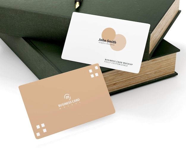 PSD minimalist business card mockup