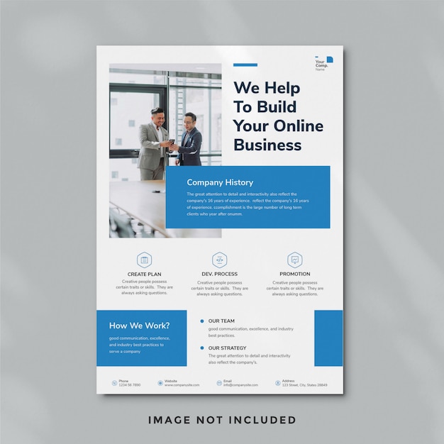 Minimalist business flyer template