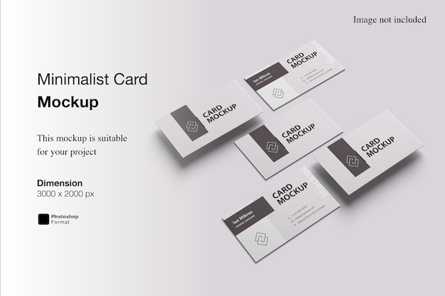 Design minimalista di mockup di carte