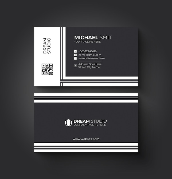 Minimalist company business card design