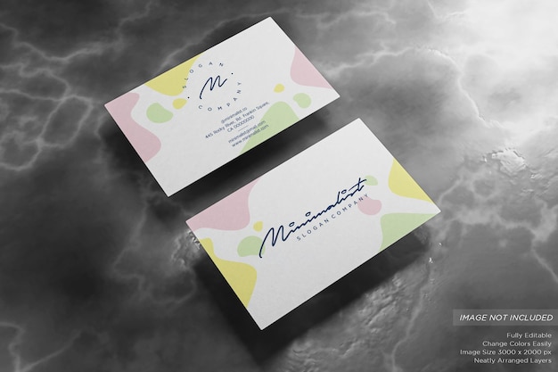 minimalist composition business card mockup