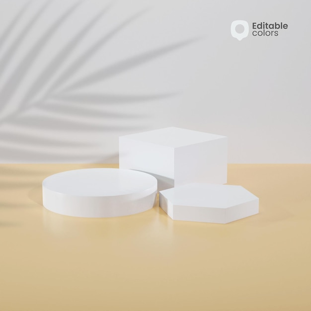 Minimalist cosmetic product podium