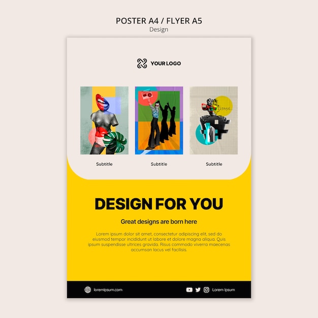 Minimalist design template