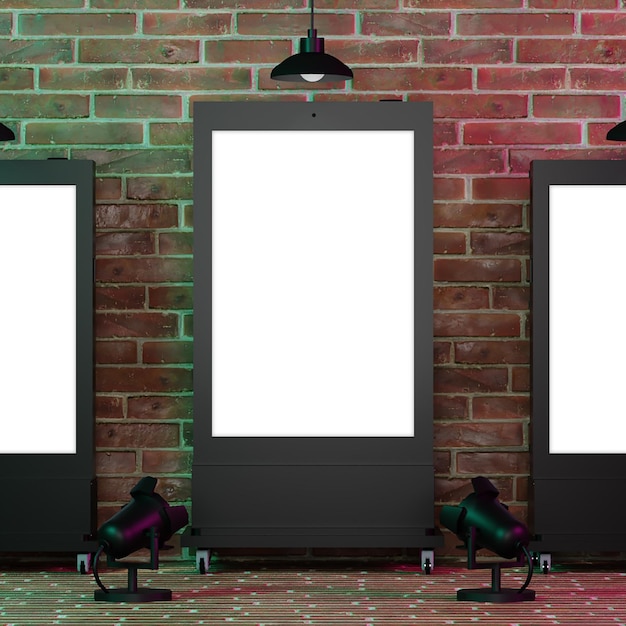 Minimalist design with mockup frames