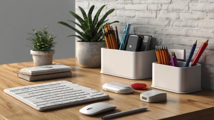 PSD minimalist desk planner for daily organization and productivity