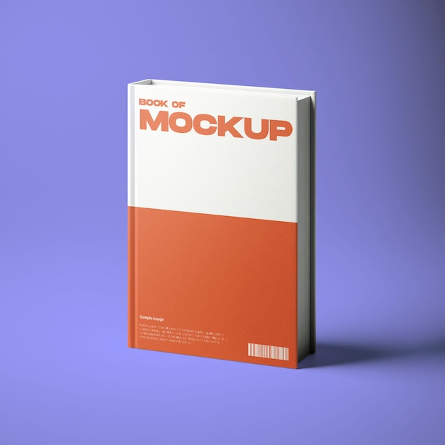 Minimalist editable book cover mockup psd file