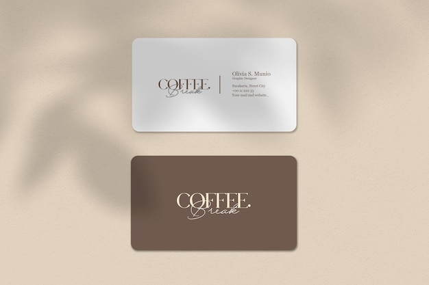 Minimalist and elegant business card mockup