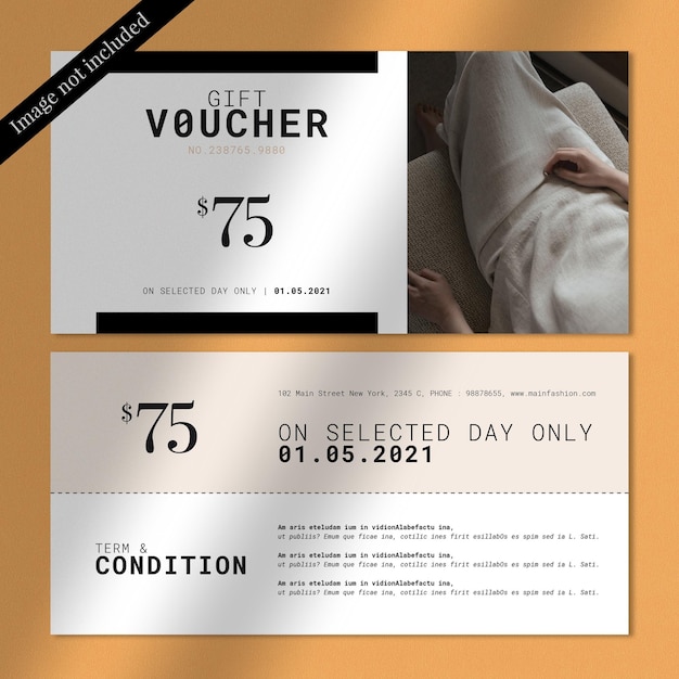 Minimalist fashion gift voucher