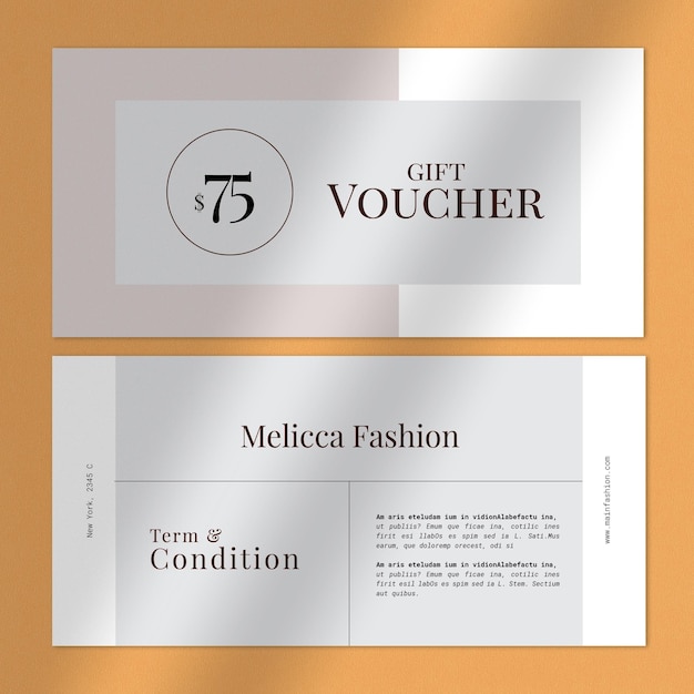 PSD minimalist fashion gift voucher