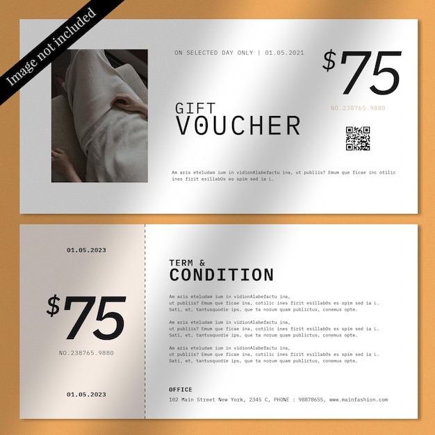 Minimalist fashion gift voucher