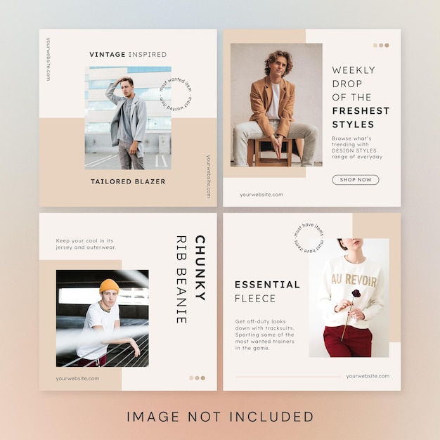 Premium PSD | Minimalist fashion instagram social media design pearl