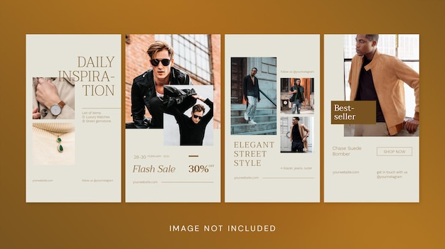 minimalist fashion instagram stories social media design mushroom
