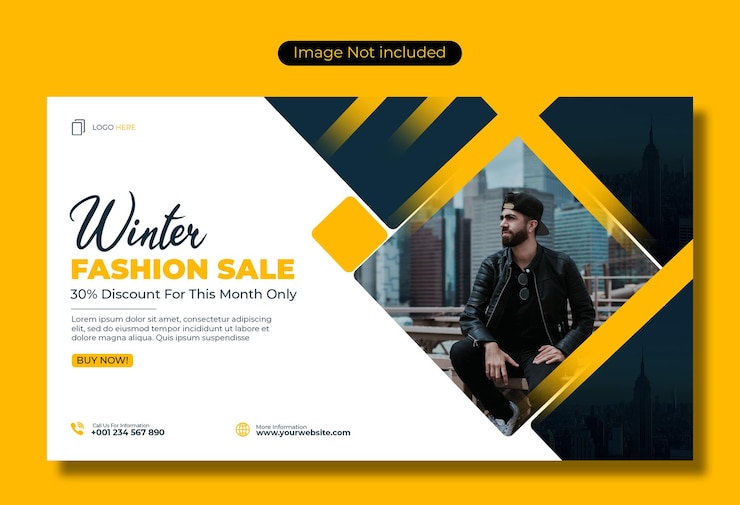 PSD minimalist fashion sale promotion banner for social media post template