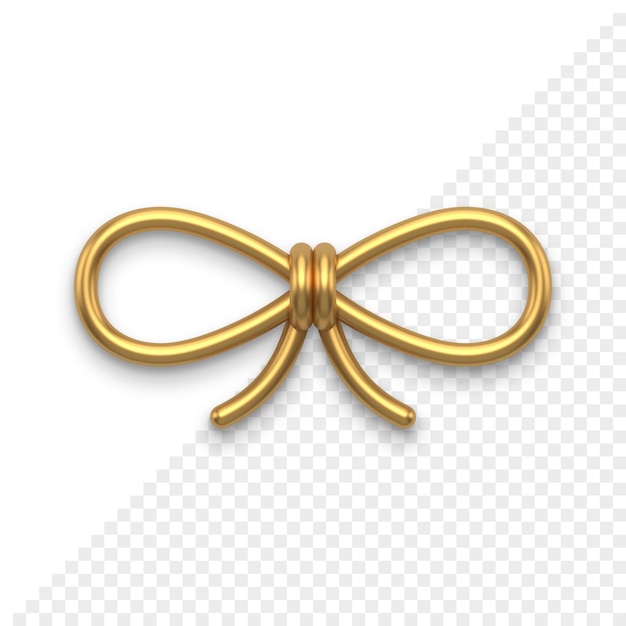 PSD minimalist gift bow 3d icon