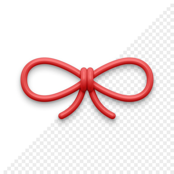 PSD minimalist gift bow 3d icon