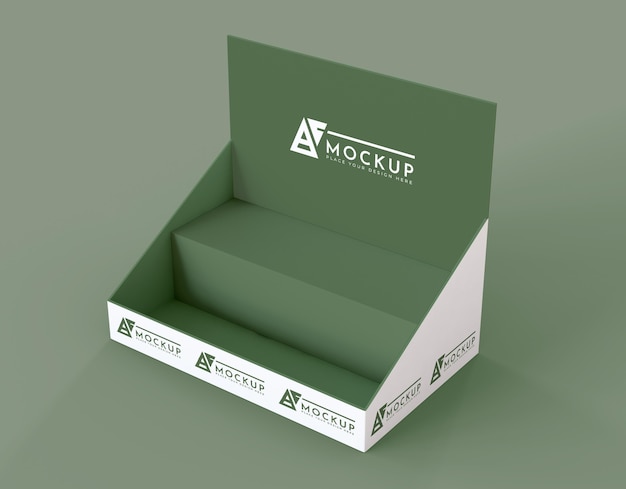 PSD minimalist green exhibitor mock-up