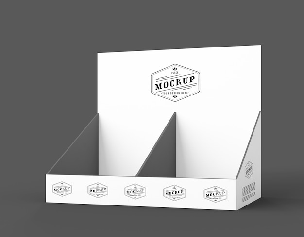 PSD minimalist grey exhibitor mock-up