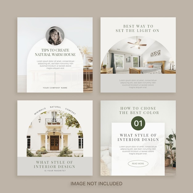 Minimalist Home Design social Media post template