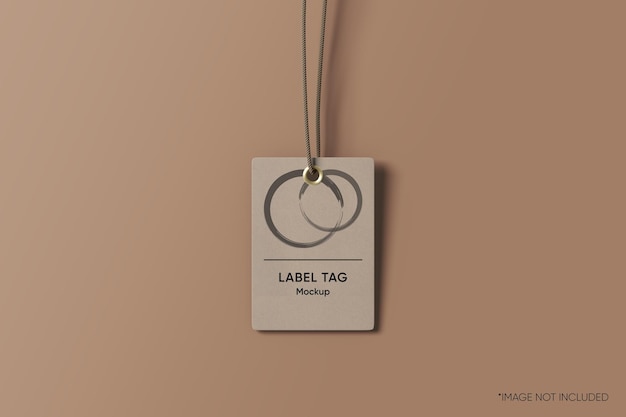 Minimalist label tag mockup