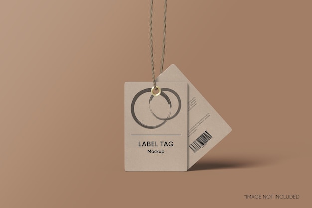 Minimalist label tag mockup