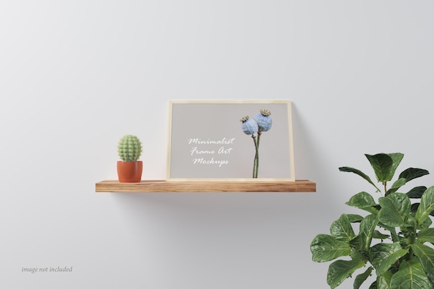 Mockup di cornice paesaggistica minimalista