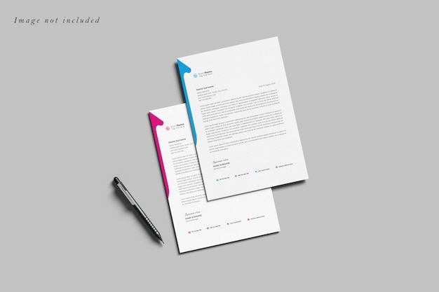 Minimalist letterhead mockup