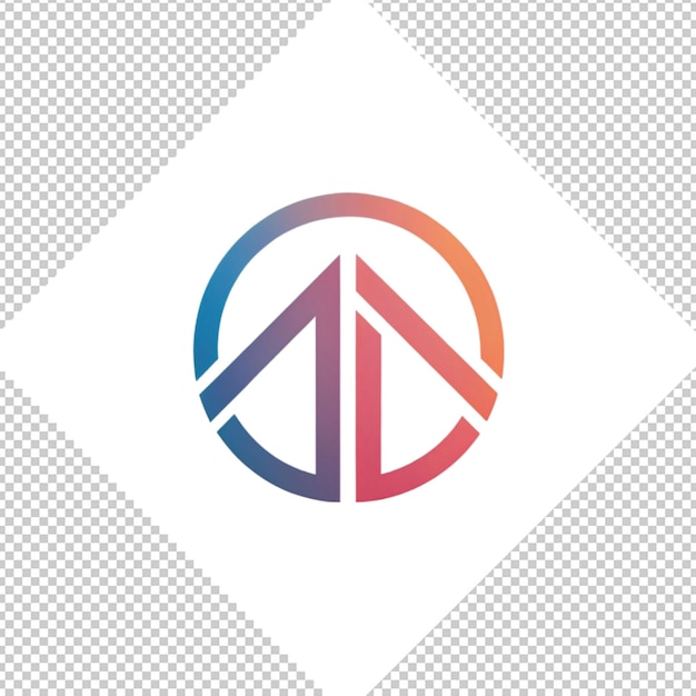 PSD minimalist logo on transparent background