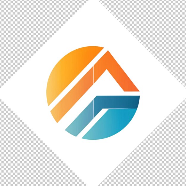 PSD minimalist logo on transparent background