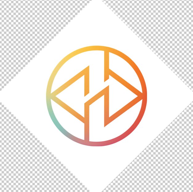 PSD minimalist logo on transparent background