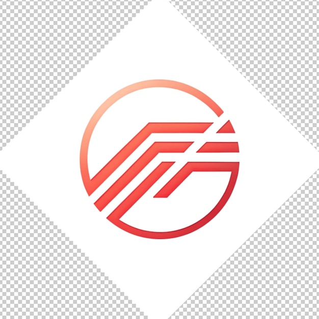 PSD minimalist logo on transparent background