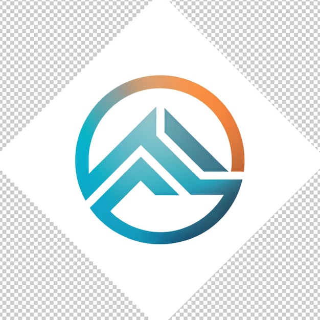 PSD minimalist logo on transparent background