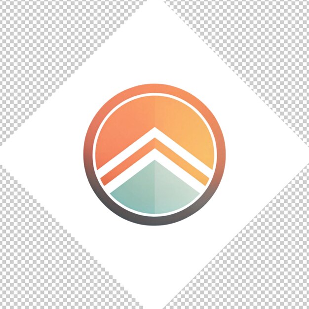 PSD minimalist logo on transparent background