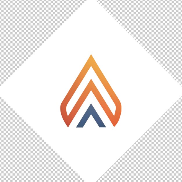 PSD minimalist logo on transparent background