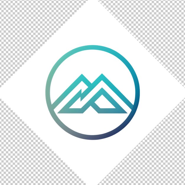 PSD minimalist logo on transparent background