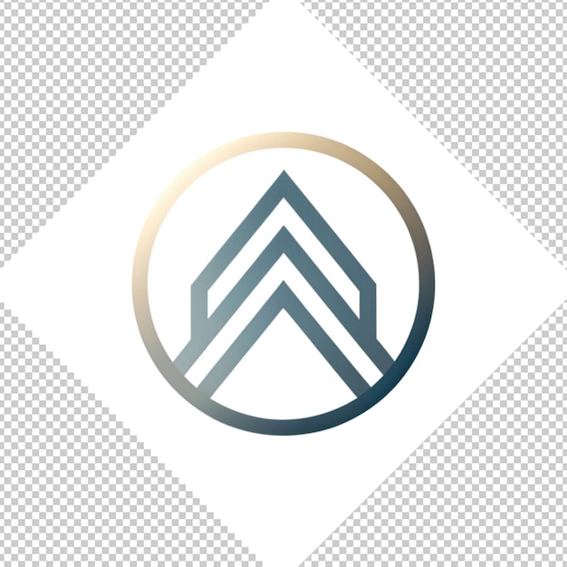 PSD minimalist logo on transparent background