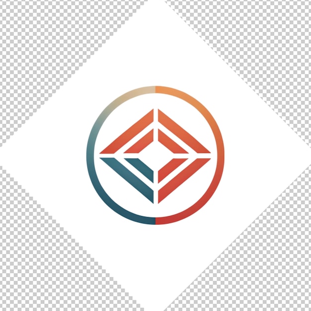 PSD minimalist logo on transparent background