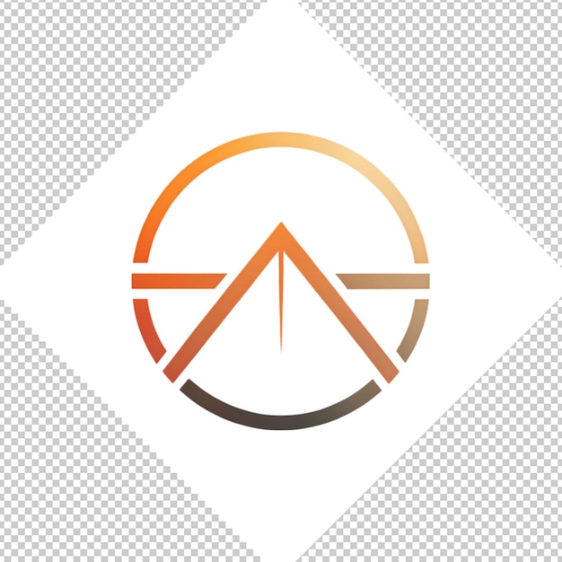 PSD minimalist logo on transparent background