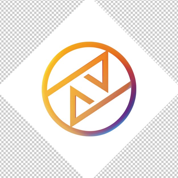 PSD minimalist logo on transparent background