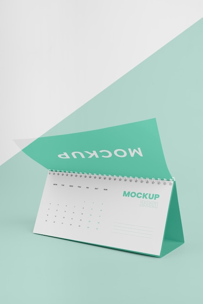 PSD minimalist mock-up calendar composition