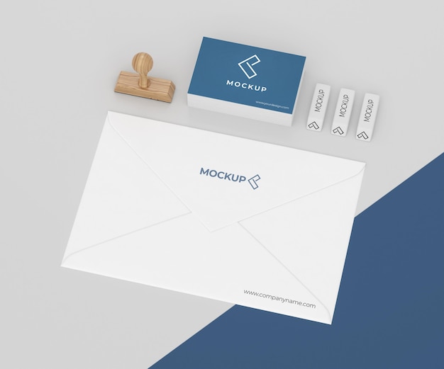 PSD composizione di cancelleria mock-up minimalista