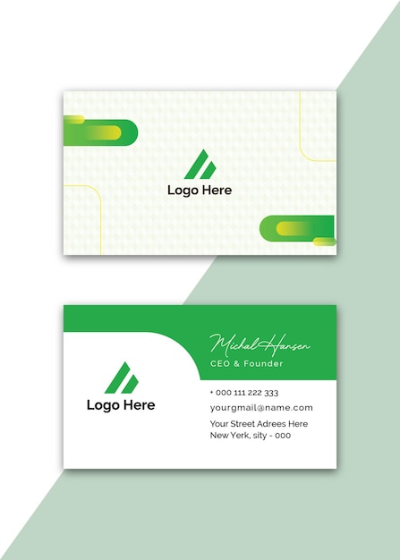 Minimalist Modern Business Card Design PSD